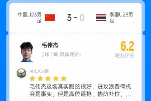 全网热议！毛伟杰首秀引热议，吧友打分6.2高分